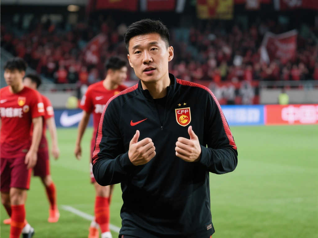 他在教练的